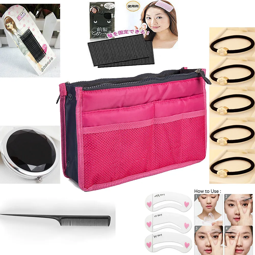 2 Pack Travel Insert Handbag Purse Large Liner Organizer Tidy Bags