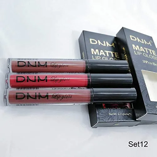 3Pcs Red, Dark Red & Brown Matte 24-hour Liquid Lipstick Set