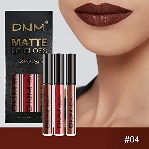 3Pcs Red, Dark Red & Brown Matte 24-hour Liquid Lipstick Set