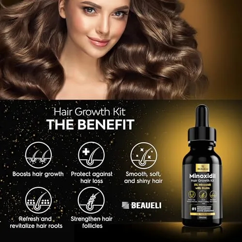 5% Minoxidil for Men Hair, Minoxidil for Women Hair Growth, Minoxidil for Men Beard Growth, Minoxidil 5 Percent, Hair Regrowth for Men, Hair Loss Treatments for Women 1oz