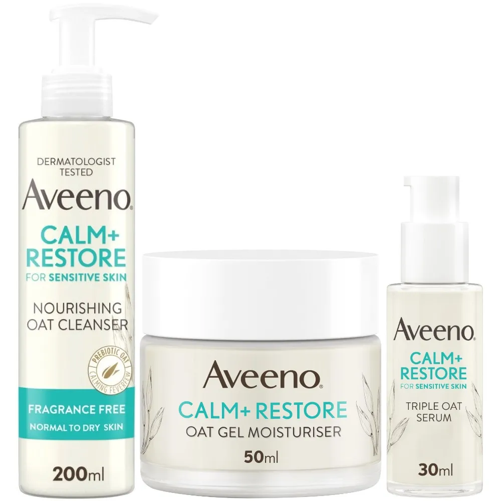 Aveeno Face Calm and Restore Morning Nourish Routine