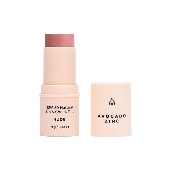 Avocado Zinc SPF50 Natural Lip & Cheek Tint - Nude