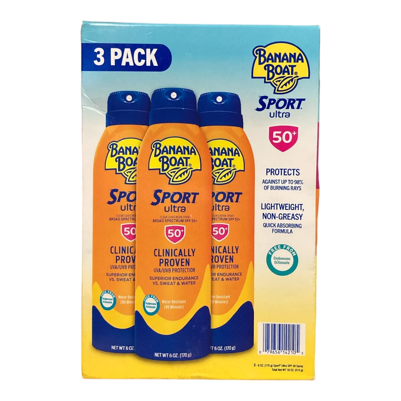 Banana Boat Sport Water and Sweat Resistant Ultra Sunscreen 50  SPF (3 pk.)