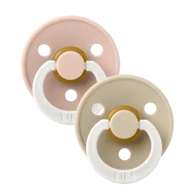 BIBS Pacifier 2 PK Blush Glow/Vanilla Glow