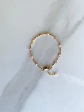 Blush Keshi Pearl and Gold Bracelet