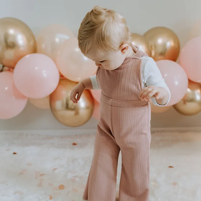 Blush Pink and Gold Latex Balloon Bouquet | Hand Cut Confetti