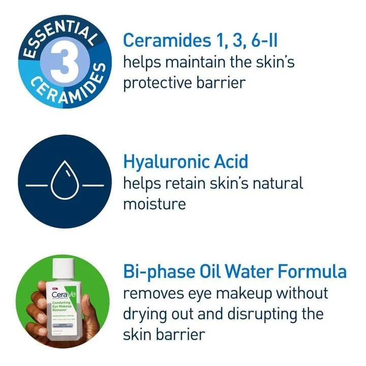CeraVe Comforting Eye Makeup Remover with Hyaluronic Acid