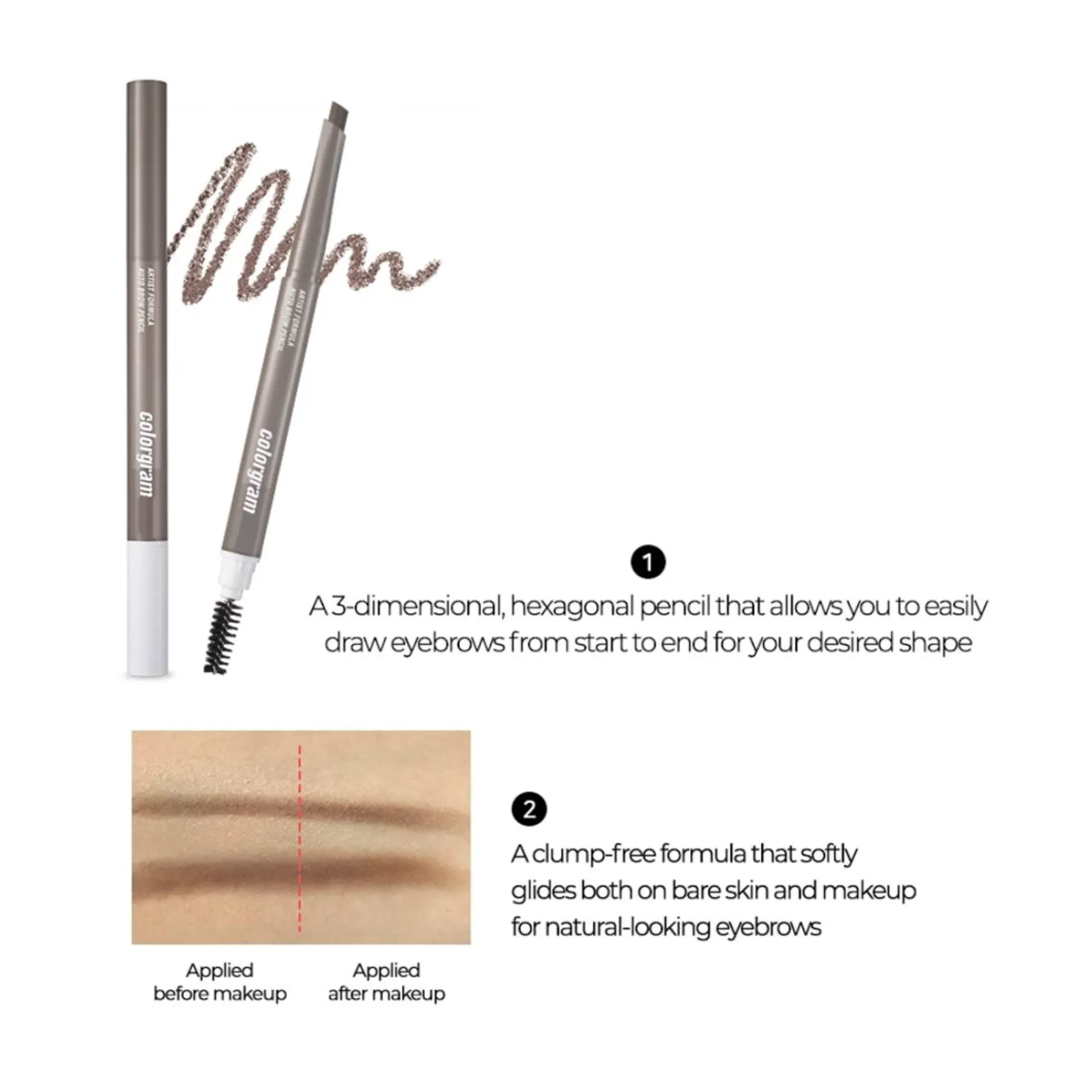 Colorgram Artist Formula Auto Brow Pencil (03 Deep Brown) 韩国Colorgram 艺术家配方自动眉筆 (03 深咖啡色)