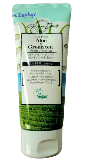 Grace Day Real Fresh Aloe and Green Tea Foam Cleanser
