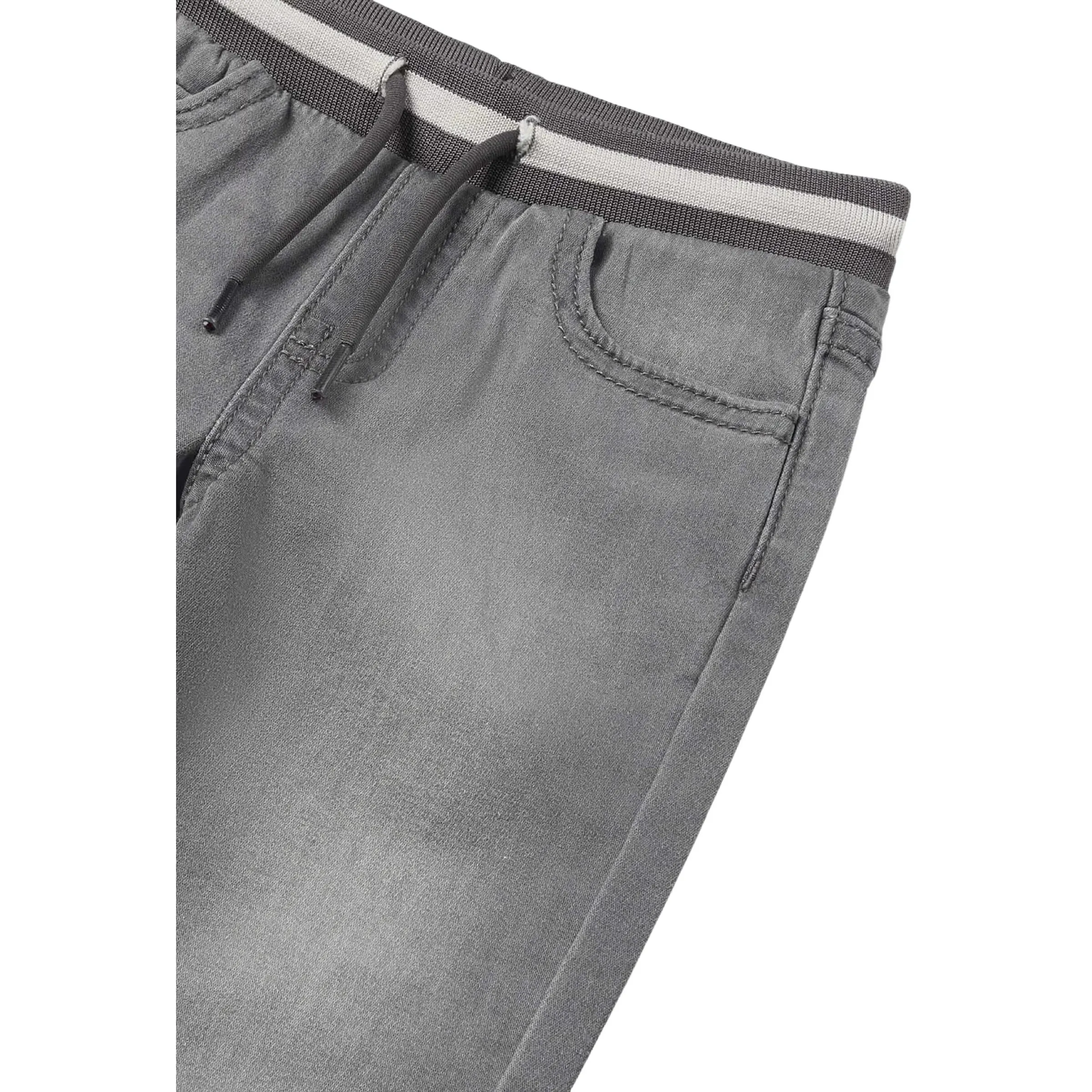 Gray Soft Denim Joggers