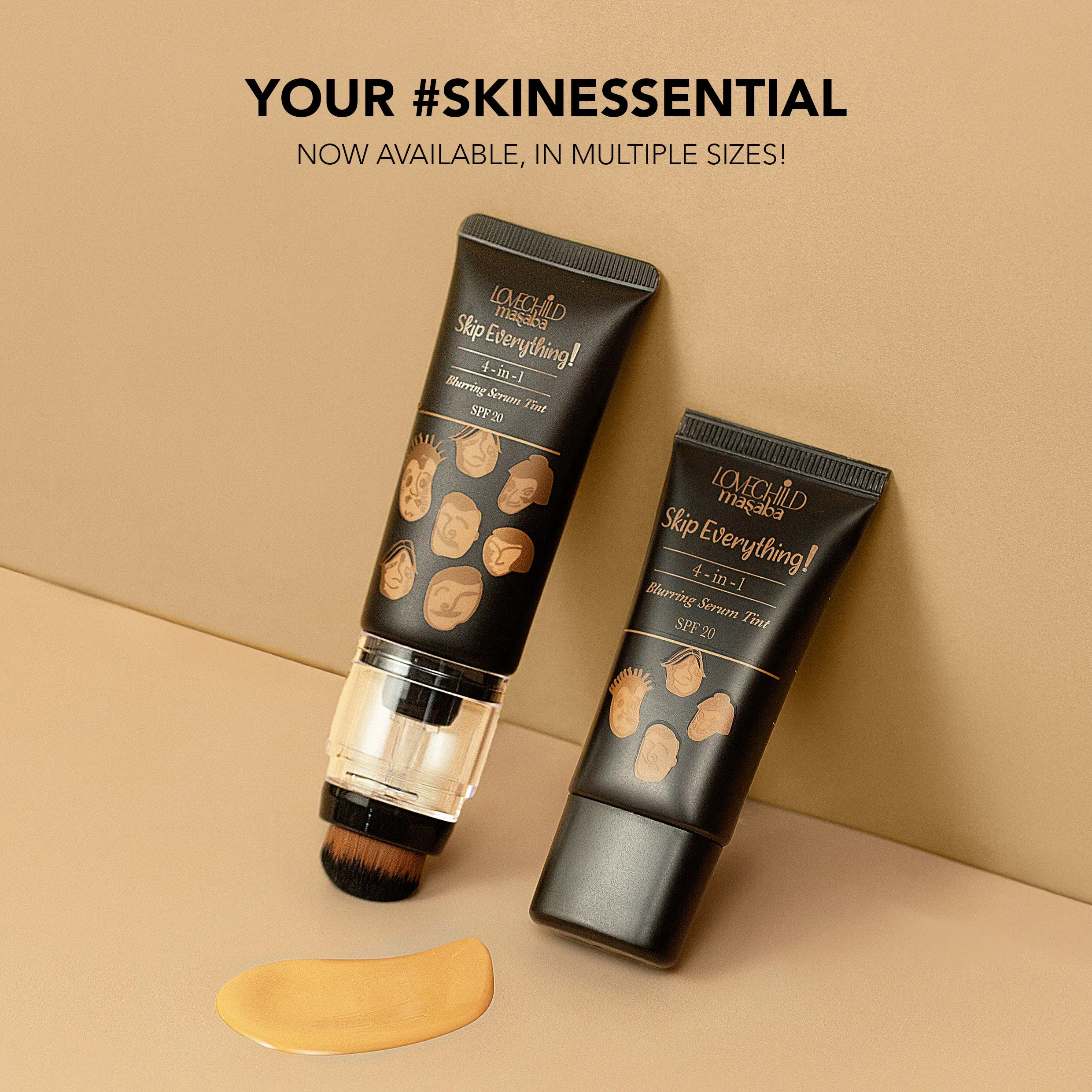 Lonely Lioness - Skip Everything Blurring Serum Skin Tint Without Brush 4-in-1 Benefits