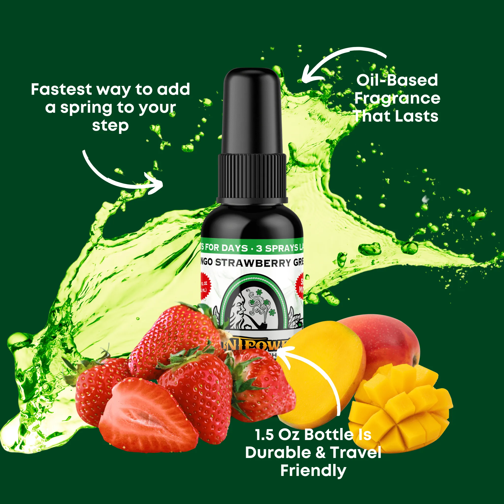 Mango Strawberry Green Air Freshener Spray