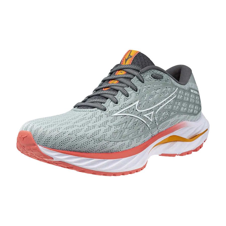 Mizuno Women&#x27;s Wave Inspire 20 Gray Mist/White/Dubarry | Buy Mizuno Women&#x27;s Wave Inspire 20 Gray Mist/White/Dubarry here | Outnorth