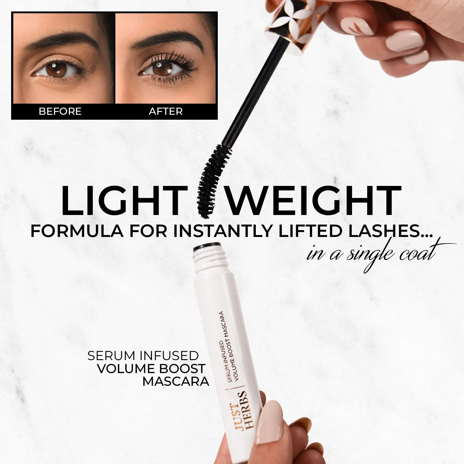 Serum-infused Volume Boost Mascara with Castor Oil and Coconut Oil : 8 ml