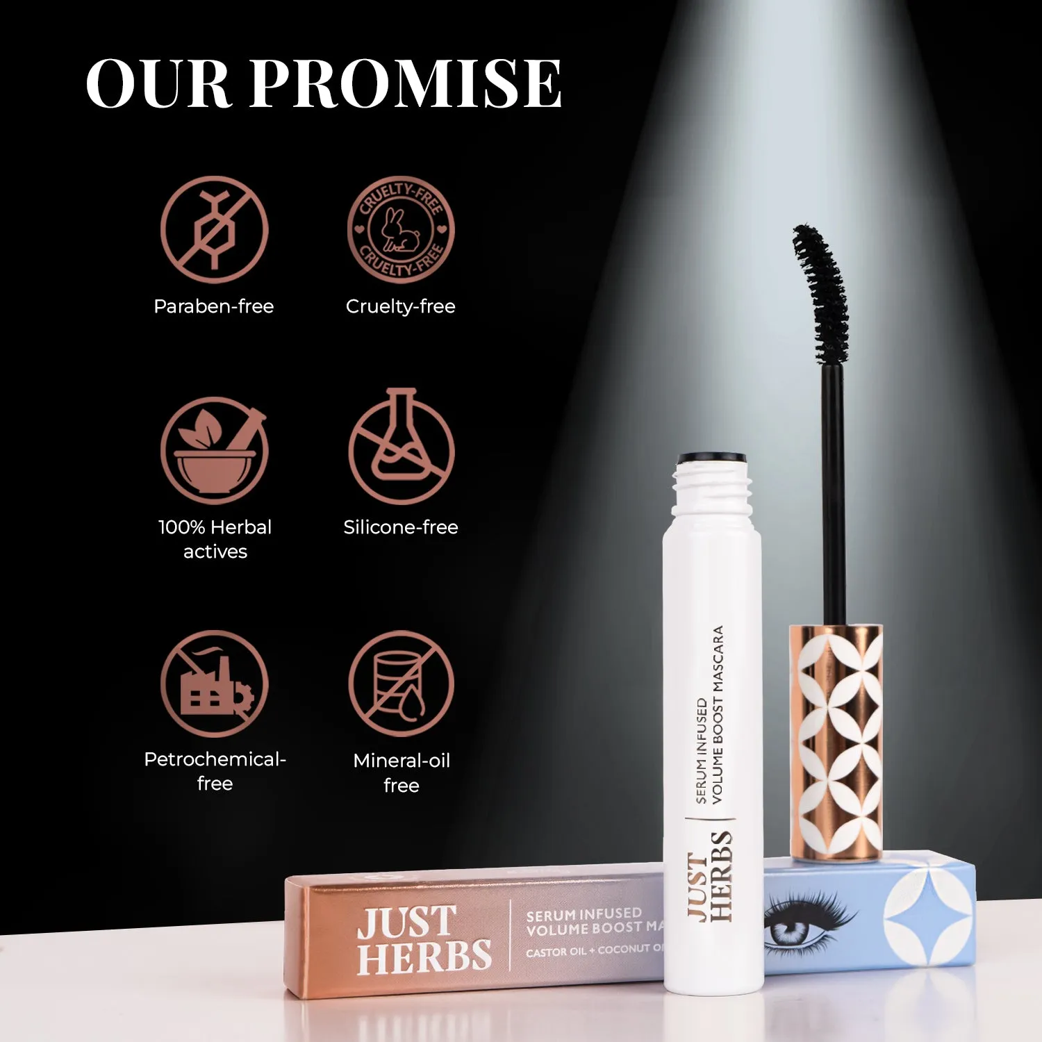 Serum-infused Volume Boost Mascara with Castor Oil and Coconut Oil : 8 ml