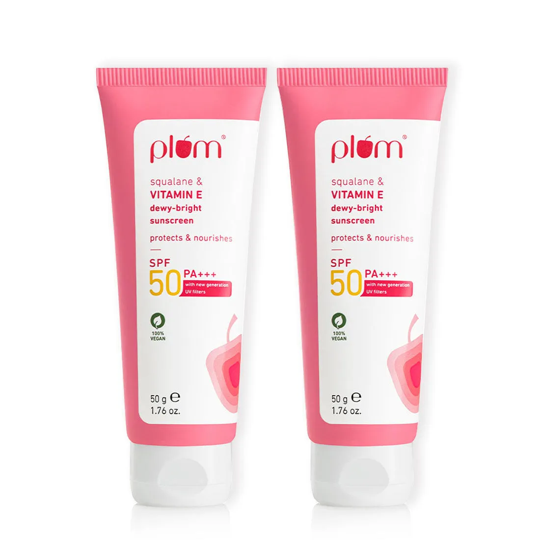 Squalane & Vitamin E SPF 50 PA    Dewy-Bright Sunscreen (Pack of 2)