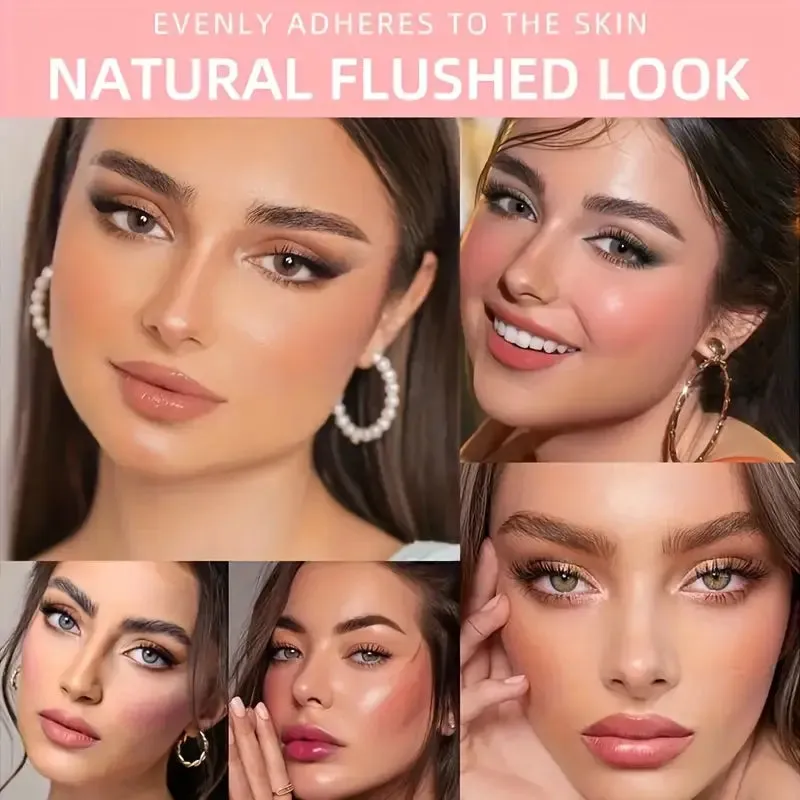 TUZ 3 In 1 Liquid Blush, Multi-functional For Cheeks Eyes And Lip, Waterproof Facial Makeup Blusher For Natural Daily Makeup Look